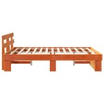 vidaXL Cadre de lit Marron cire 140 x 200 cm Bois massif en pin