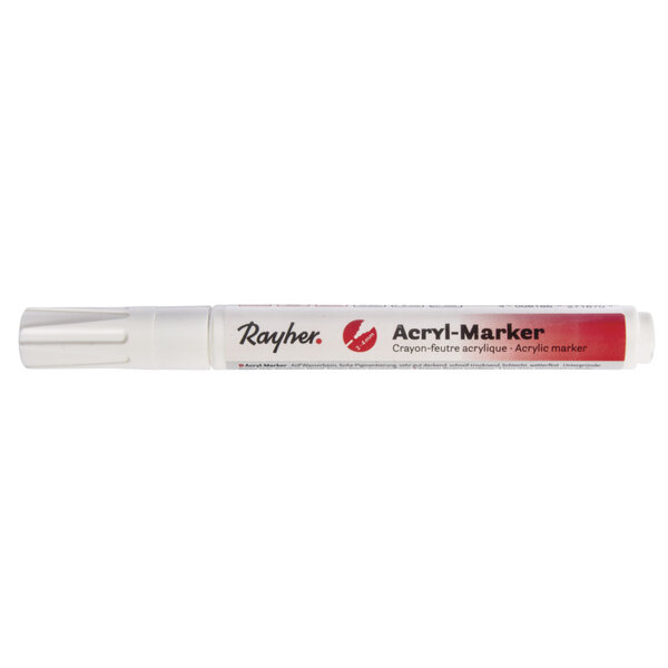 Marqueur feutre acrylique Blanc Pointe ronde 2-4mm avec soupape