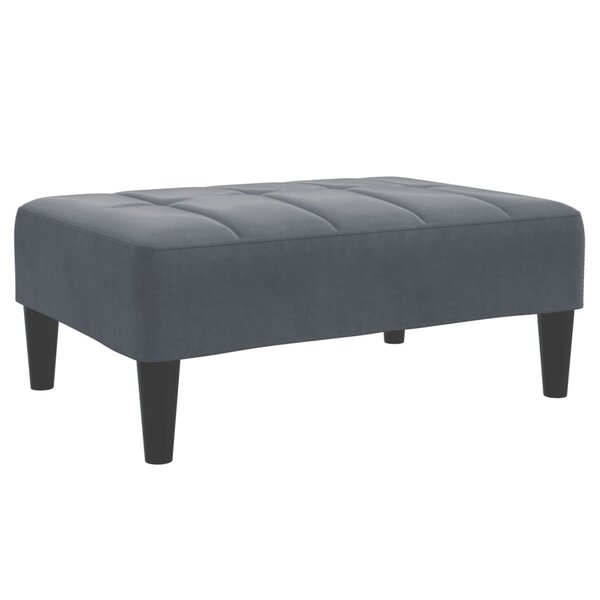 vidaXL Repose-pied gris foncé 77x55x31 cm velours
