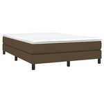 vidaXL Sommier à lattes de lit avec matelas Marron foncé 140x190 cm