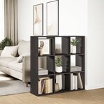 vidaXL Étagère séparatrice de pièce noir 102x29x103 5 cm