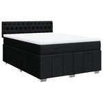 vidaXL Sommier à lattes de lit avec matelas Noir 160x200 cm Tissu
