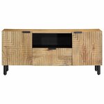 vidaXL Meuble TV marron 105x33x46 cm Bois massif de manguier