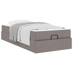 vidaXL Cadre de lit avec matelas Taupe 80 x 200 cm tissu