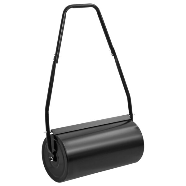 vidaXL Rouleau à gazon de jardin avec poignée noir 42 L fer et acier