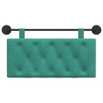 vidaXL Tête de lit suspendue Turquoise Velours