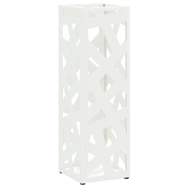 vidaXL Porte-parapluie Blanc Métal Standard