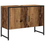 vidaXL Ensemble de mobilier de salle de bain avec porte 2 Pièces Marron