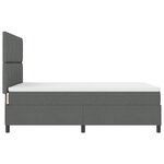 vidaXL Lit à ressorts avec matelas gris foncé 140x190 cm en tissu