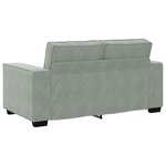Canapé 3 pièces vidaXL avec coussins en velours gris clair