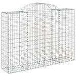 vidaXL Paniers à gabions arqués 13 Pièces 200x50x140/160 cm Fer galvanisé