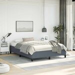 vidaXL Cadre de lit sans matelas gris foncé 137x190 cm velours