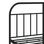 vidaXL Cadre de lit métal sans matelas avec pied de lit noir 140x190cm