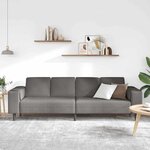 vidaXL Sofa en tissu Gris clair 208 cm Tissu en velours côtelé