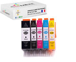 525xl 526xl - 5 cartouches compatible avec canon pgi-525 cli-526 xl  ou 525 526 xl pour imprimante canon pixma - 2 noir +1 cyan +1 magenta +1 jaune