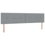 tête de lit vidaXL capitonnée gris clair 200 cm en tissu