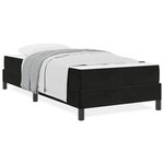 vidaXL Lit boxspring avec matelas Noir 90 x 190 cm Velours