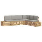 vidaXL 6 pc Ensemble de canapés d'extérieur Blanc