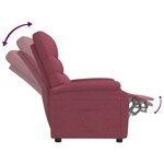vidaXL Fauteuil inclinable Rouge bordeaux Tissu