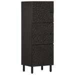 vidaXL Buffet noir 40x33x110 cm bois de manguier massif