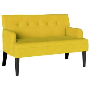 vidaXL Banc Chesterfield Jaune 112 x 65 5 x 75 cm Velours
