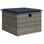 vidaXL Salon de jardin avec coussins 6Pièces marron résine tressée acacia