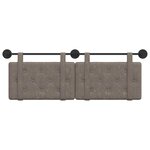 vidaXL Tête de lit suspendue Gris PU antique