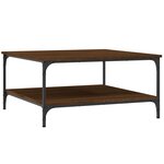 vidaXL Table basse chêne marron 80x80x40 cm bois d'ingénierie