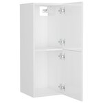 vidaXL Armoire de salle de bain Blanc brillant Bois d’ingénierie