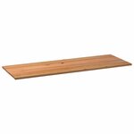 vidaXL Dessus de bureau marron clair bois chêne massif rectangulaire