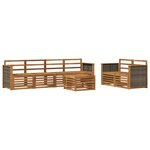 vidaXL Ensemble de canapés d'extérieur 7 pc Naturel