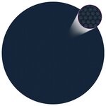 vidaXL Film solaire de piscine flottant PE 488 cm Noir et bleu