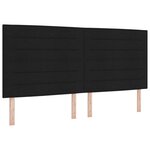 vidaXL Sommier avec matelas noir 200x200 cm en tissu