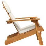 vidaXL Chaise de jardin Adirondack avec coussins bois massif d'acacia