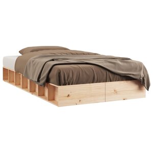 vidaXL Cadre de lit sans matelas 100x200 cm bois massif