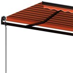 vidaXL Auvent rétractable automatique 450x350 cm Orange et marron