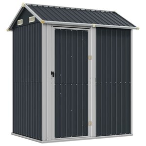 vidaXL Abri de jardin anthracite 192x152 5x237 cm acier galvanisé