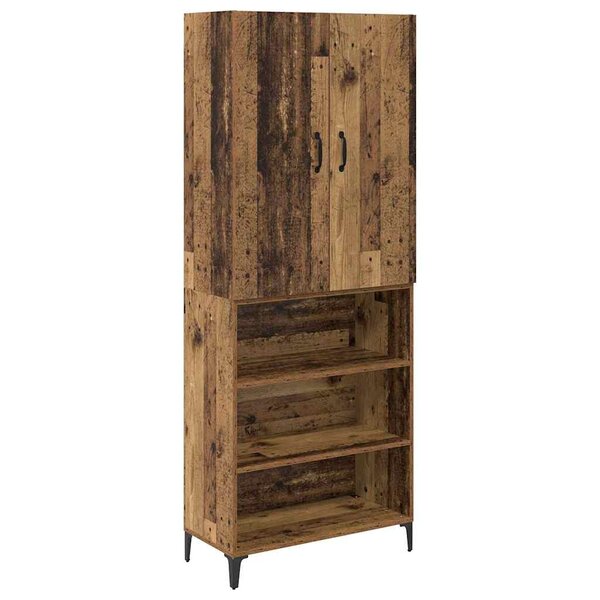 vidaXL Haut Armoire Bois Ancien 69 5 x 34 x 180 cm Bois d'ingénierie