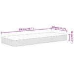vidaXL Matelas à ressorts bonnell moyen 80x200 cm