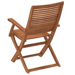 vidaXL Chaises pliantes de jardin avec accoudoir lot de 2