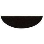 vidaXL Tapis d'escalier auto-adhésifs 5 pièces 56 x 17 x 3 cm Marron foncé Demi-rond