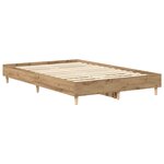 vidaXL Cadre de lit sans matelas chêne artisanal 135x190 cm