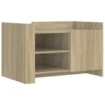 vidaXL Table basse chêne sonoma 80x50x50 cm bois d'ingénierie