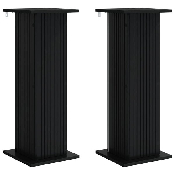vidaXL Support de Plante 2 pc Noir 30 5 x 30 x 80 5 cm