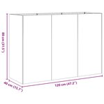 vidaXL Jardinière noir 120x40x80 cm acier laminé à froid