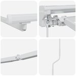 vidaXL Cadre de store manuel avec LEDs Blanc 4 5 × 3 5 m Aluminium