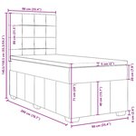 vidaXL Sommier à lattes de lit avec matelas Marron foncé 90x200 cm