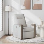 vidaXL Fauteuil inclinable gris nuage tissu