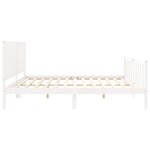 vidaXL Cadre de lit sans matelas blanc 200x200 cm bois massif de pin