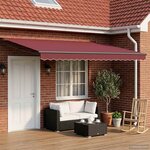 vidaXL Store rétractable manuel avec LEDs 4 × 3 m